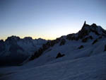 Dent du Geant aamuvalossa