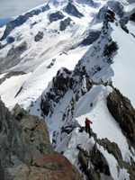 Breithorn Half Traversella. Taustalla n�kyy Full traverse.